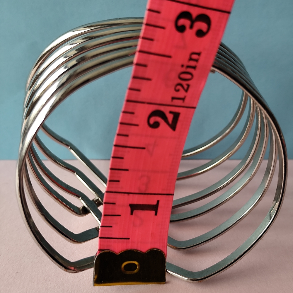 4/$50⭐️Chic Silver Openwork Cuff Bracelet - Picture 8 of 10